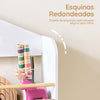 SoBuy KMB121-WN Librería infantil con 4 Estantes L130,5 cm Blanco y Natura