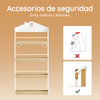 SoBuy KMB121-WN Librería infantil con 4 Estantes L130,5 cm Blanco y Natura