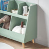 SoBuy KMB19-GR Librería Infantil para niños con 3 estantes y 2 Compartimentos Verde