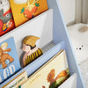 SoBuy KMB32-B Librería Infantil para Niños con 4 Compartimentos Azul 80 x 30 x 88 cm