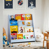 SoBuy KMB32-B Librería Infantil para Niños con 4 Compartimentos Azul 80 x 30 x 88 cm