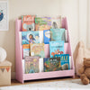 SoBuy KMB32-P Librería Infantil para Niños con 4 Compartimentos Rosa 80 x 30 x 88 cm