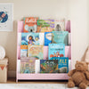 SoBuy KMB32-P Librería Infantil para Niños con 4 Compartimentos Rosa 80 x 30 x 88 cm