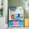 SoBuy KMB34-F Librería Infantil para Niño con 3 cestas 63 x 28 x 80 cm
