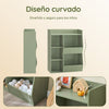 SoBuy KMB55-K-GR Librería Infantil Estantería Montessori con 5 Compartimientos Verde 80x34x104 cm