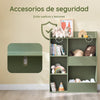 SoBuy KMB55-K-GR Librería Infantil Estantería Montessori con 5 Compartimientos Verde 80x34x104 cm
