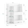 SoBuy KMB55-K-W Librería Infantil Estantería Montessori con 5 Compartimientos Blanco 80x34x104 cm
