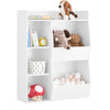 SoBuy KMB55-K-W Librería Infantil Estantería Montessori con 5 Compartimientos Blanco 80x34x104 cm