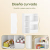 SoBuy KMB55-K-W Librería Infantil Estantería Montessori con 5 Compartimientos Blanco 80x34x104 cm