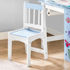 SoBuy KMB60-B Set de Mesa y Silla Infantil con Pegatinas DIY Azul y Blanco