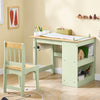 SoBuy KMB60-GR Mesa y Silla Infantil con 2 Estantes Laterales con 3 portabolígrafos Verde 80x50x66cm