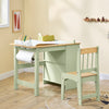 SoBuy KMB60-GR Mesa y Silla Infantil con 2 Estantes Laterales con 3 portabolígrafos Verde 80x50x66cm