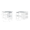 SoBuy KMB60-HG Juego de Mesa y Silla Infantil con 2 estantes Escritorio Infantil con 3 Portalápices Blanco y Gris