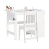 SoBuy KMB60-W Juego de Mesa y Silla Infantil Escritorio Infantil con 3 Portalápices