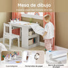 SoBuy KMB60-W Juego de Mesa y Silla Infantil Escritorio Infantil con 3 Portalápices