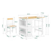 SoBuy KMB60-WN Mesa y Silla Infantil con 2 Estantes Laterales con 3 Portalápices Blanco y Natural 80x50x66cm