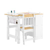 SoBuy KMB60-WN Mesa y Silla Infantil con 2 Estantes Laterales con 3 Portalápices Blanco y Natural 80x50x66cm