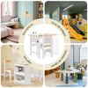SoBuy KMB60-WN Mesa y Silla Infantil con 2 Estantes Laterales con 3 Portalápices Blanco y Natural 80x50x66cm