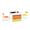 SoBuy KMB75-K-W Juego Infantil de Mesa y 2 Sillas con 8 Cestas