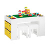 Preventa-SoBuy KMB75-W Juego de Mesa Infantil y 2 Sillas Mesa con 8 Cestas 87 x 50 x 50 cm