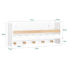 SoBuy KMB78-W Librería Infantil de Pared con 5 ganchos