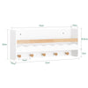 SoBuy KMB78-W Librería Infantil de Pared con 5 ganchos