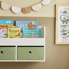 SoBuy KMB81-W Estantería Infantil de Pared con 2 Estantes y 2 Cajones