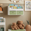 SoBuy KMB81-W Estantería Infantil de Pared con 2 Estantes y 2 Cajones