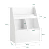 SoBuy KMB83-W Librería para Niños con 1 Caja con Ruedas Blanco 80 x 40 x 100 cm