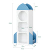 SoBuy KMB87-W Librería Estantería para Niños con Forma de Cohete con 4 Compartimentos y 2 Estantes