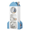 SoBuy KMB87-W Librería Estantería para Niños con Forma de Cohete con 4 Compartimentos y 2 Estantes