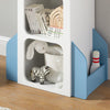 SoBuy KMB87-W Librería Estantería para Niños con Forma de Cohete con 4 Compartimentos y 2 Estantes