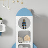 SoBuy KMB87-W Librería Estantería para Niños con Forma de Cohete con 4 Compartimentos y 2 Estantes