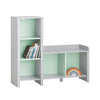 SoBuy KMB89-HG Librería para Niños Organizador de Juguetes con 5 Estantes Gris y Verde
