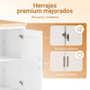 Detalle 2 puertas balda regulable aparador SoBuy KNL09-WN almacenaje cerrado vajilla electrodomésticos