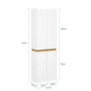 Preventa-SoBuy KSB01-W Armario Multiusos Ropero con 2 Puertas 61 x 30 x 192 cm Blanco