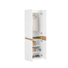 Preventa-SoBuy KSB01-W Armario Multiusos Ropero con 2 Puertas 61 x 30 x 192 cm Blanco