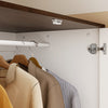 SoBuy KSB04-W Armario Ropero Blanco con 2 Puertas y 3 Cajones Mueble Auxiliar Pequeño con Luz LED