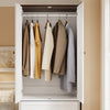 SoBuy KSB04-W Armario Ropero Blanco con 2 Puertas y 3 Cajones Mueble Auxiliar Pequeño con Luz LED