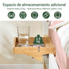 SoBuy NKD01-N Estante de Noche Clip con Ranuras para Cables Natural Bambú 36x25x9cm