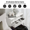 Preventa-SoBuy NKD03-W Mesita de noche Estante de Pared con 1 Cajón Blanco