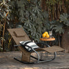 SoBuy OGS28-BR Tumbona para jardin marrón