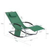 SoBuy OGS28-WDx2 Tumbonax2 Mecedora con Almohada y Bolsillo Color Verde Oscuro