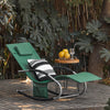 SoBuy OGS28-WDx2 Tumbonax2 Mecedora con Almohada y Bolsillo Color Verde Oscuro