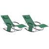 SoBuy OGS28-WDx2 Tumbonax2 Mecedora con Almohada y Bolsillo Color Verde Oscuro