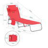 SoBuy OGS35-R Tumbona inclinable de acero con almohada Roja