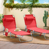 SoBuy OGS35-Rx2 Set de 2 tumbonas Roja