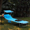 SoBuy OGS48-B Tumbona Plegable con Respaldo Reclinable y Parasol