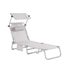 SoBuy OGS48-MI Tumbona Plegable con Respaldo Reclinable y Parasol