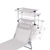 SoBuy OGS48-MI Tumbona Plegable con Respaldo Reclinable y Parasol